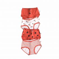girls 4-pack briefs with friuts , polka dot , pineapple, cherry prints in different color for girls 3-7 years