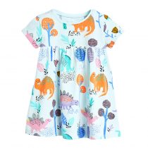 flowered baby dress short sleeves which are for baby summer wearing ,is made of cottom soft and breathable.