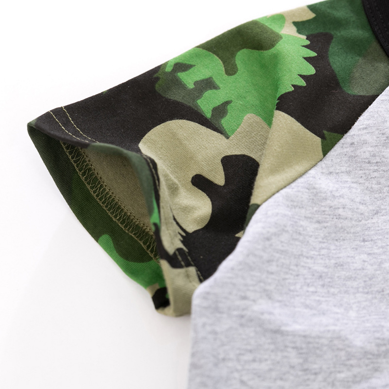 camouflage Fabric Baby and Toddler T-Shirt and Mesh Shorts Set